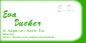 eva ducker business card
